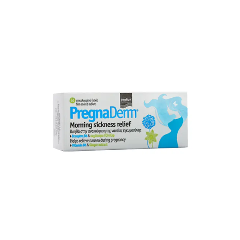Pregnaderm Morning Sickness Relief, Βοηθά στην ανακούφιση της ναυτίας κατά τη διάρκεια της εγκυμοσύνης, 60 δισκία
