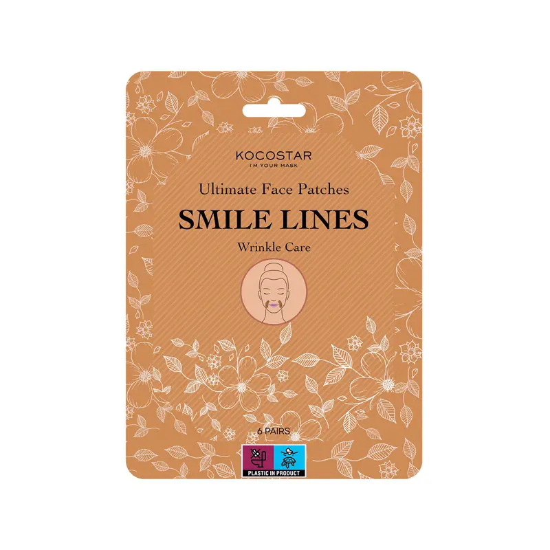 Kocostar Ultimate Face Patches Smile Lines,  Αποτελεσματική αντιμετώπιση των ρυτίδων γύρω από το στόμα, 6 ζεύγη
