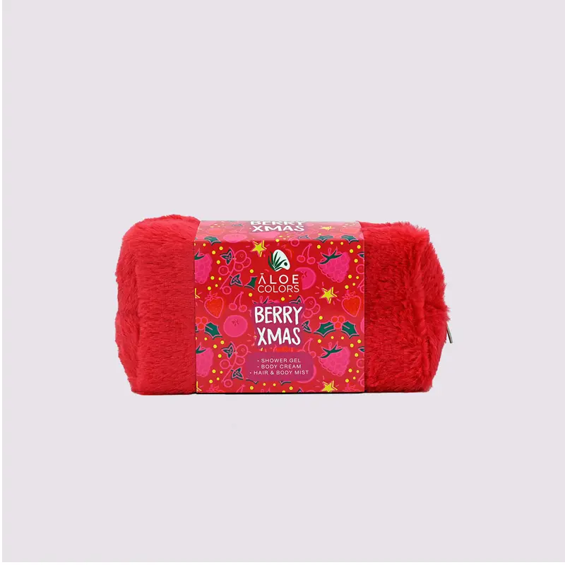 Aloe Colors Berry Xmas Bag, Shower Gel 250, Body Cream 100ml & Hair & Body Mist 100ml