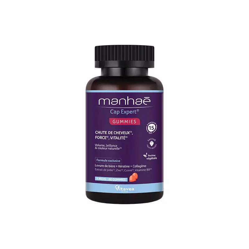 Manhae Cap Expert Gummies, Ζελεδάκια για λαμπερά μαλλιά, 60 τεμάχια