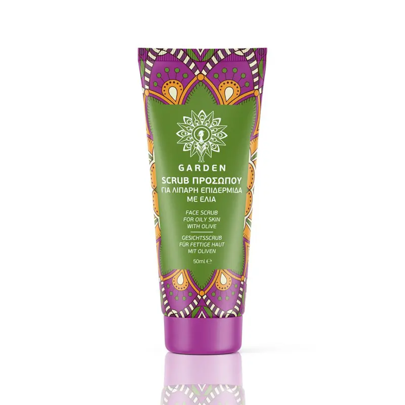Garden Face Scrub Purifying Olive, Scrub προσώπου για λιπαρή επιδερμίδα με ελιά, 50ml