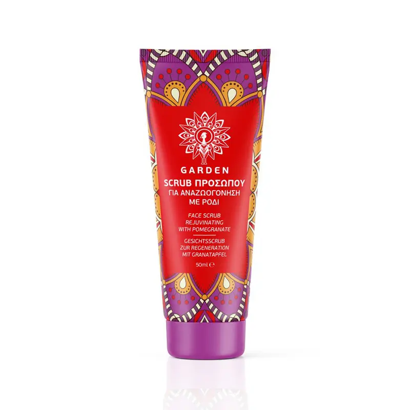 Garden Face Scrub Revitalizing Pomegranate, Scrub προσώπου για αναζωογόνηση με ρόδι, 50ml