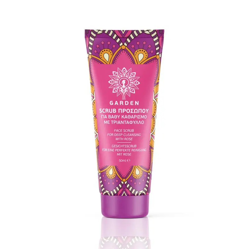 Garden Face Scrub Youthful Rose, Scrub προσώπου για βαθύ καθαρισμό με τριαντάφυλλο, 50ml
