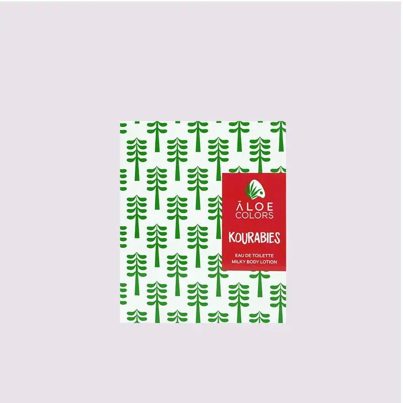 Aloe Colors Christmas Kourabies Gift Set 2024, Milky Body Lotion 150ml & Eau de Toilette 10ml