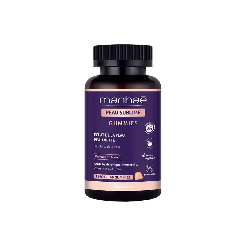 Manhae Peau Sublime Gummies, Ζελεδάκια με Υαλουρονικό για Λάμψη του δέρματος, 60 τεμάχια
