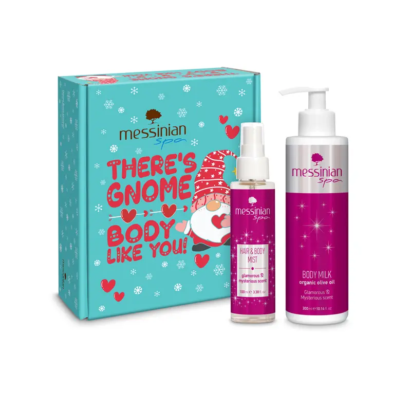 Messinian Christmas Box Spa Glamorous & Mysterious, Body Milk 300ml & Hair & Body Mist, 100ml