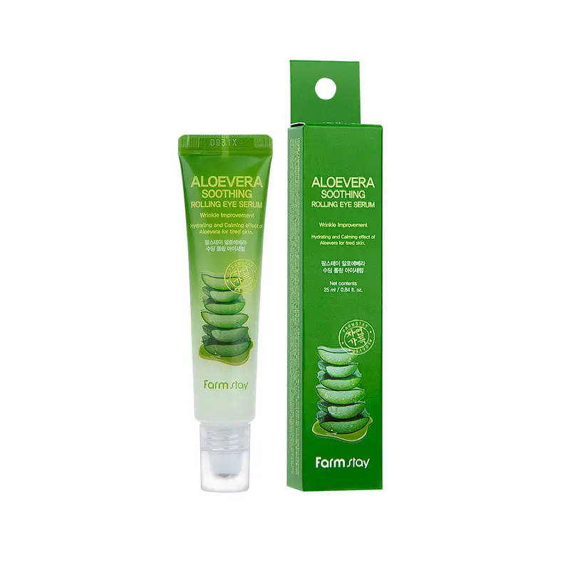 Farmstay Aloe Vera Soothing Rolling Eye Serum, Ορός Ματιών με Αλόη & Υδρολυμένο Μετάξι, 25ml