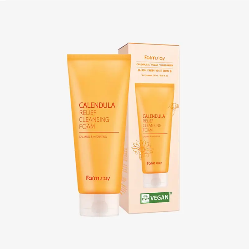 Farmstay Calendula Relief Cleansing Foam, Καθαριστικός Αφρός με Καλέντουλα, 180ml