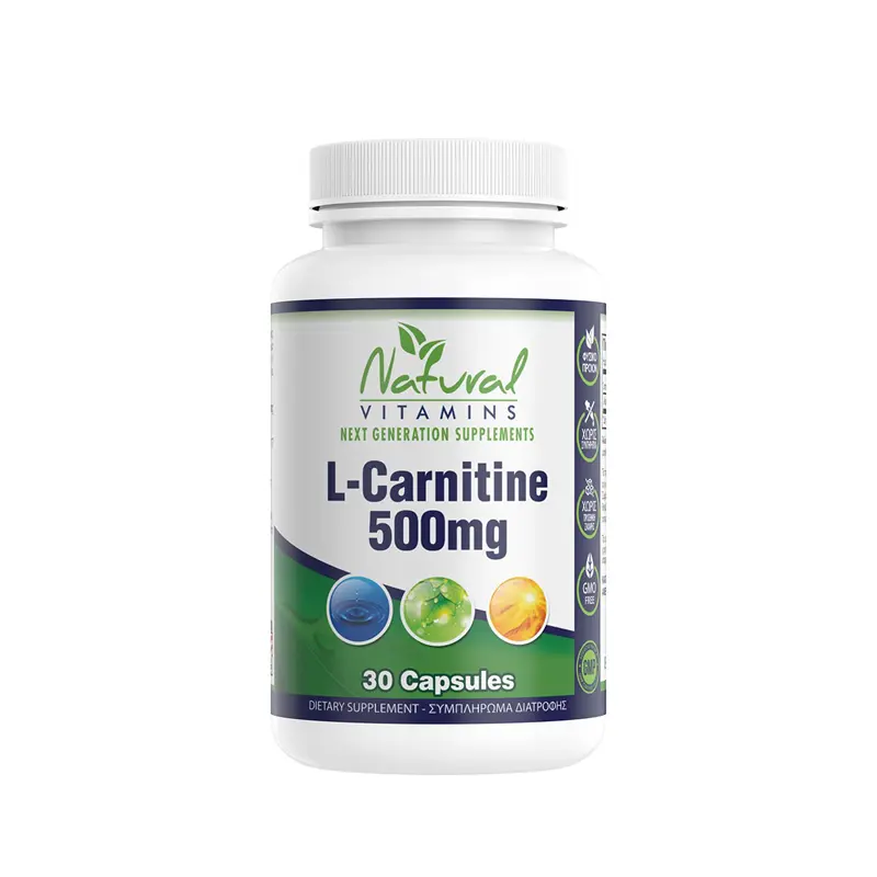 Natural Vitamins L- Carnitine 500mg, 30 κάψουλες