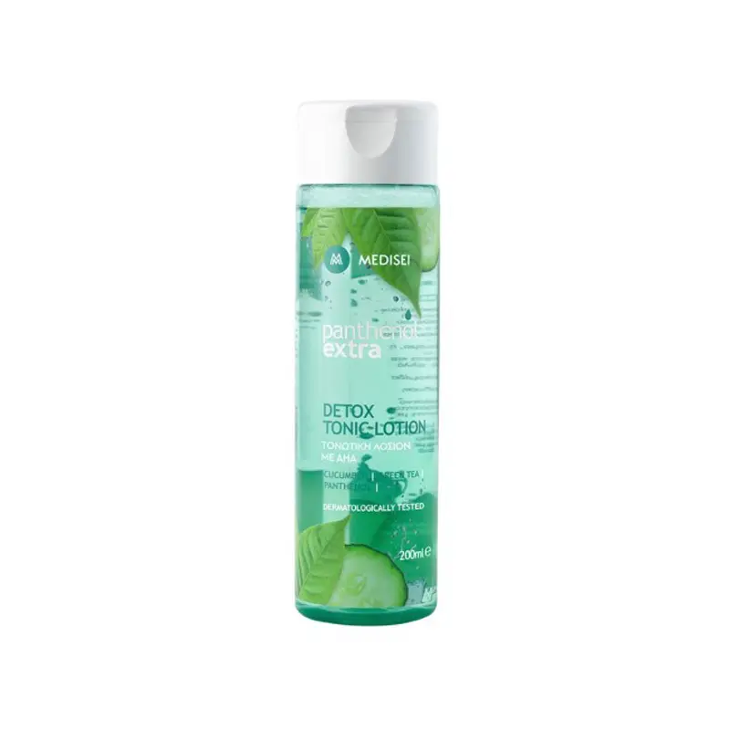 Panthenol Extra Detox Tonic Lotion, Τονωτική Λοσιόν με AHA, Cucumber, Green Tea & Panthenol, 200ml