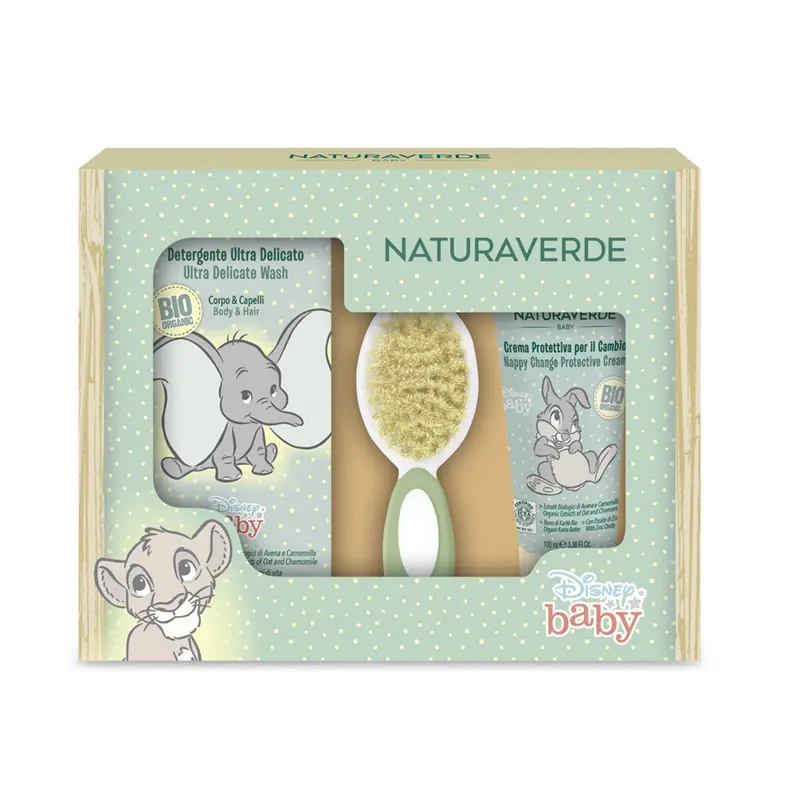 Disney Baby Set, Σετ Μπάνιου για Νεογέννητα, Σαμπουάν& Αφρόλουτρο 200ml, Κρέμα Αλλαγής Πάνας 100ml Και Βούρτσα Μαλλιών