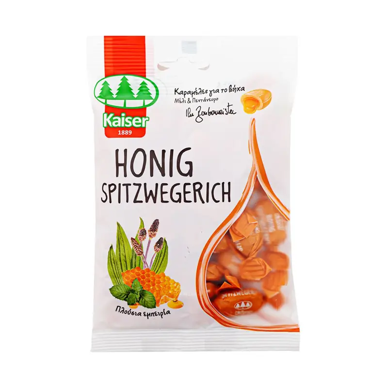 Kaiser Καραμέλες Honig Spitzwegerich (Με Μέλι & Πεντάνευρο), 90gr