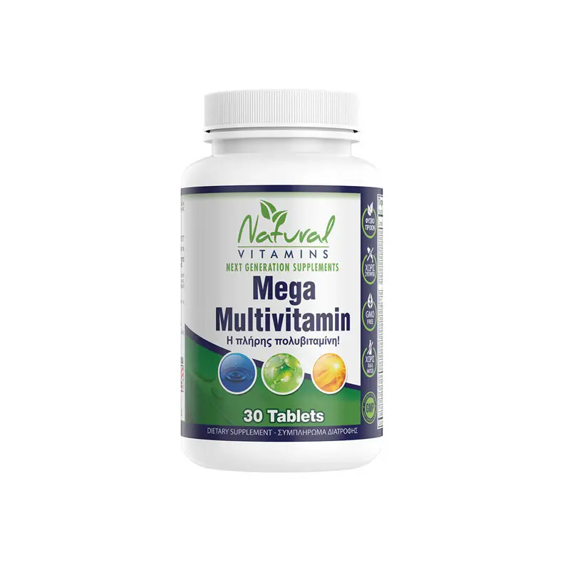 Natural Vitamins Mega Multivitamin, Η Πλήρης Πολυβιταμίνη, 30 ταμπλέτες