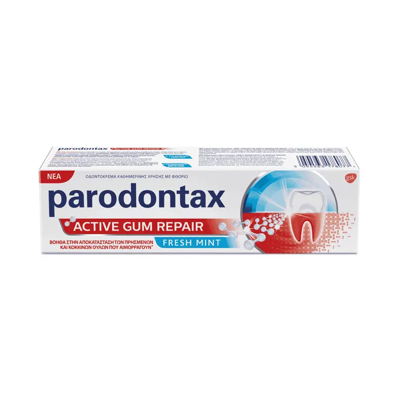 Parodontax Active Gum Repair Fresh Mint, για την Aποκατάσταση των Ούλων που Aιμορραγούν από την 1η Εβδομάδα, 75ml