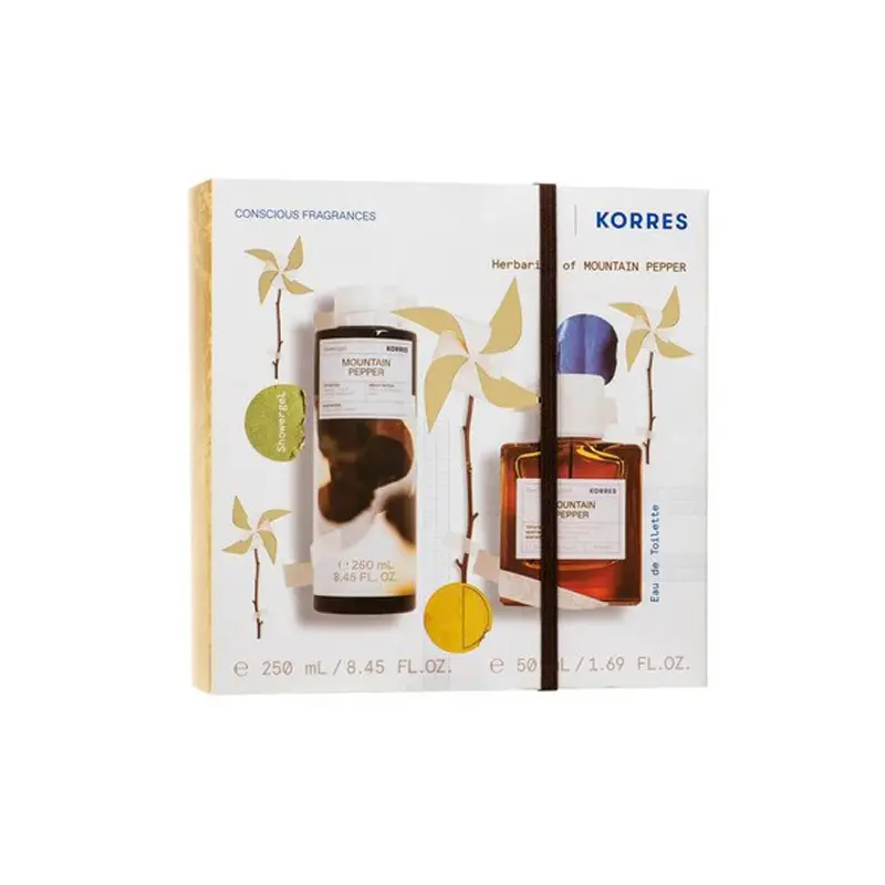 Korres Fragrance Set Mountain Pepper, Eau de Toilette 50ml & Shower Gel 250ml