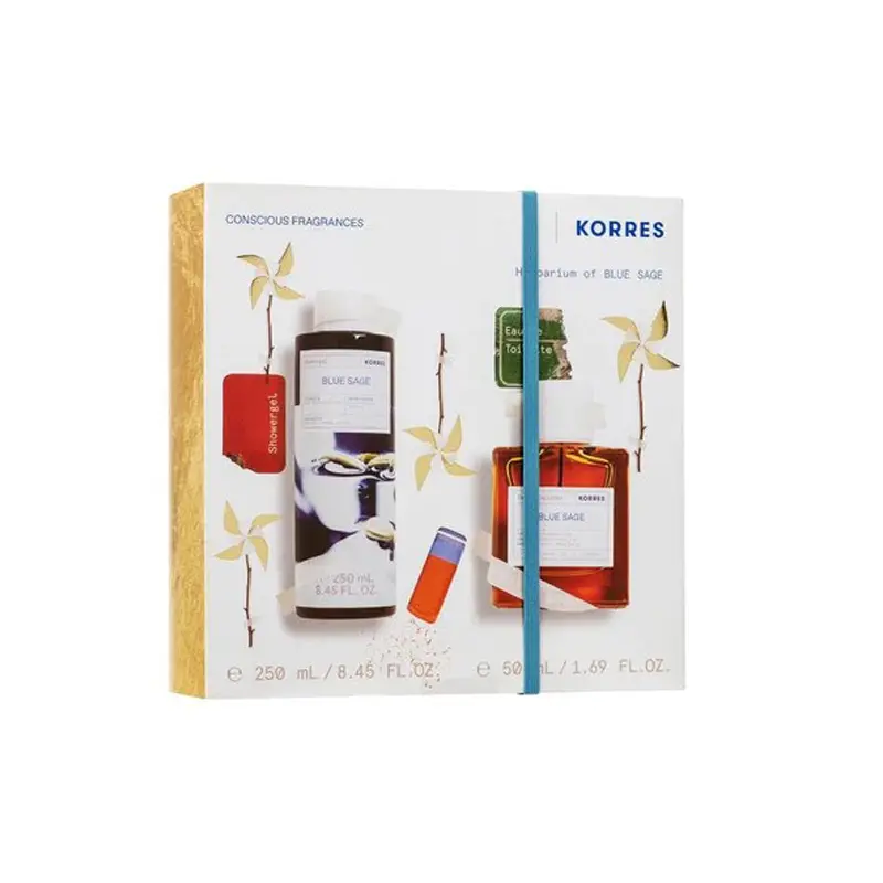 Korres Fragrance Set Blue Sage, Eau de Toilette 50ml & Shower Gel 250ml