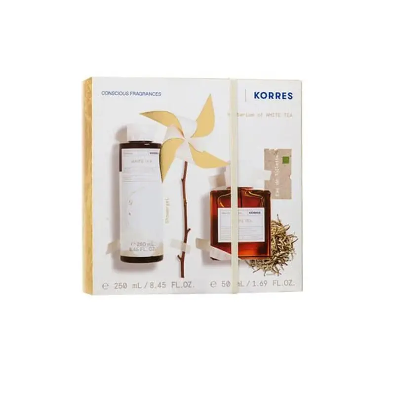 Korres Fragrance Set White Tea, Eau de Toilette 50ml & Shower Gel 250ml
