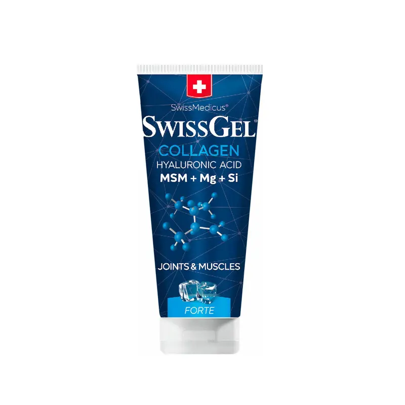 Swiss Medicus Swiss Gel Collagen Forte, Ψυκτική κρέμα με Kολλαγόνο, Yαλουρονικό, MSM, Μαγνήσιο & Πυρίτιο, 200ml