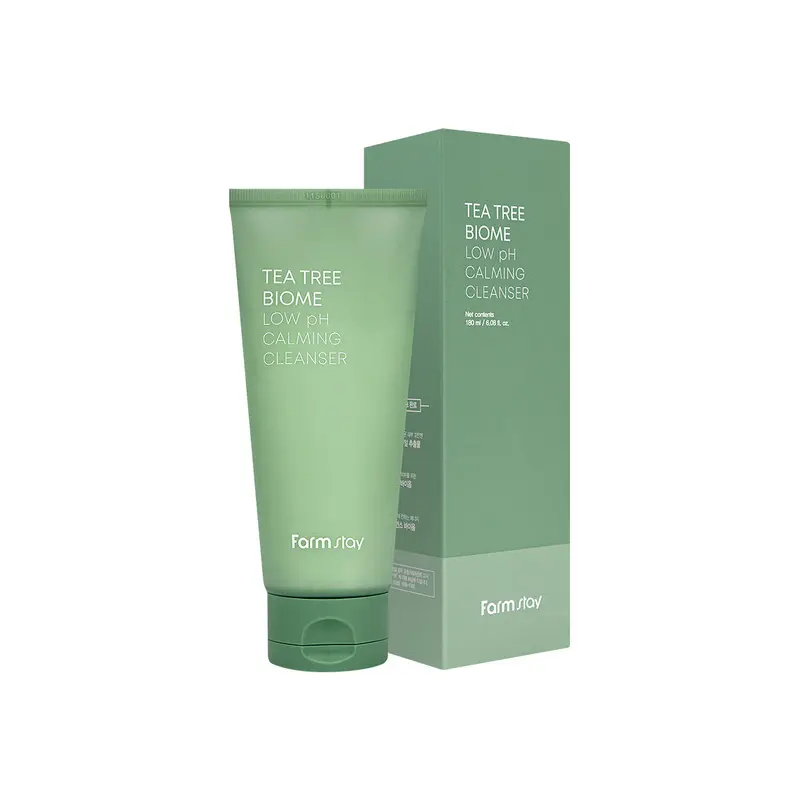 Farmstay Tea Tree Biome Low pH calming Cleanser, Καθαριστικό Προσώπου, 180ml