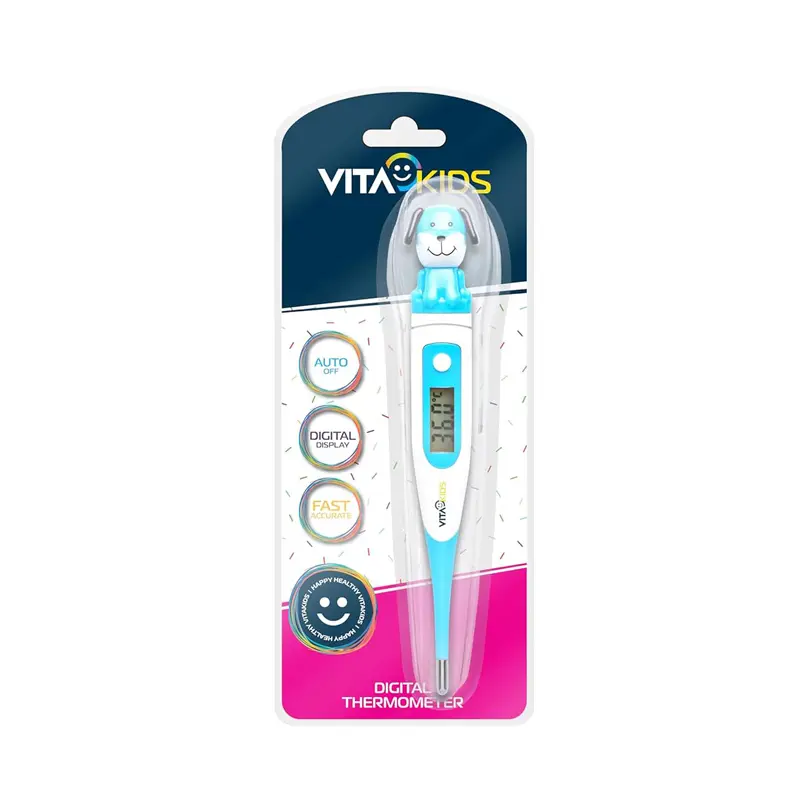 Vitakids Digital Thermometer Blue Dog, Ψηφιακό Θερμόμετρο για Όλη την Οικογένεια Μπλε Σκυλάκι, 1 τεμάχιο