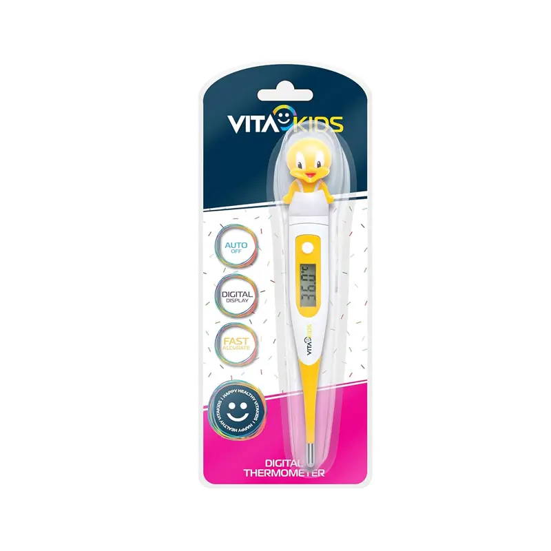 Vitakids Digital Thermometer Yellow Duck, Ψηφιακό Θερμόμετρο για Όλη την Οικογένεια Κίτρινο Παπάκι, 1 τεμάχιο