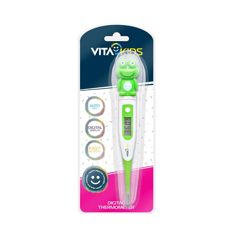 Vitakids Digital Thermometer Green Frog, Ψηφιακό Θερμόμετρο για Όλη την Οικογένεια Πράσινο Βατραχάκι, 1 τεμάχιο