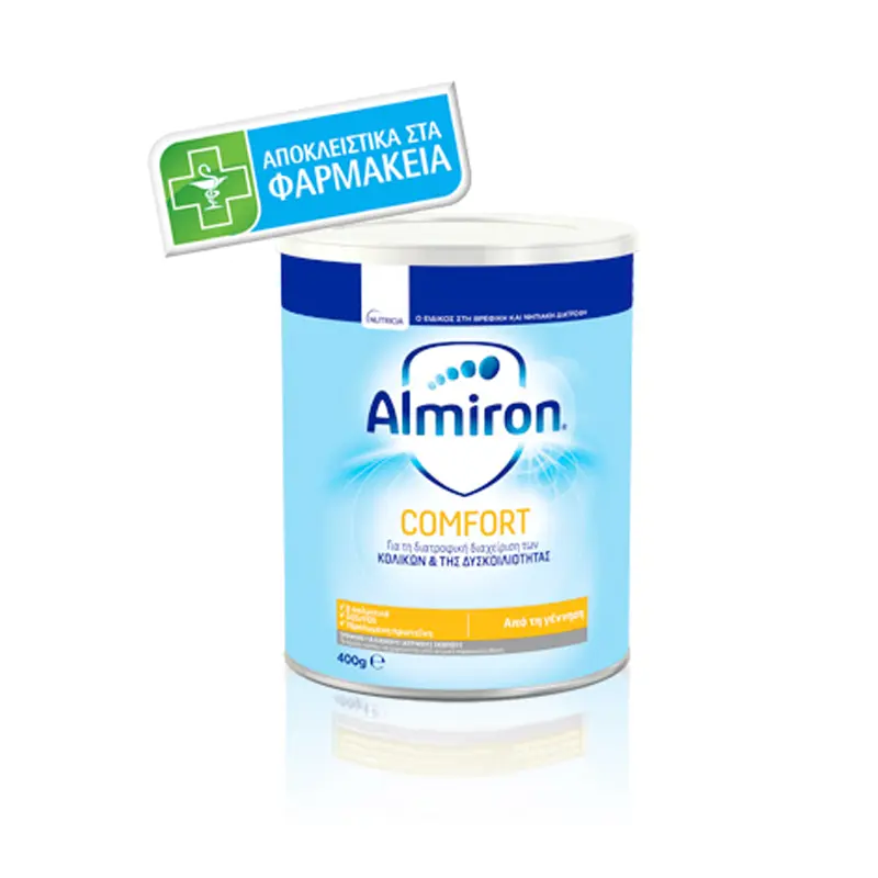 Almiron Comfort, Ειδικό γάλα για τη διατροφική διαχείριση των κολικών και της δυσκοιλιότητας, για βρέφη από τη γέννηση, 400gr
