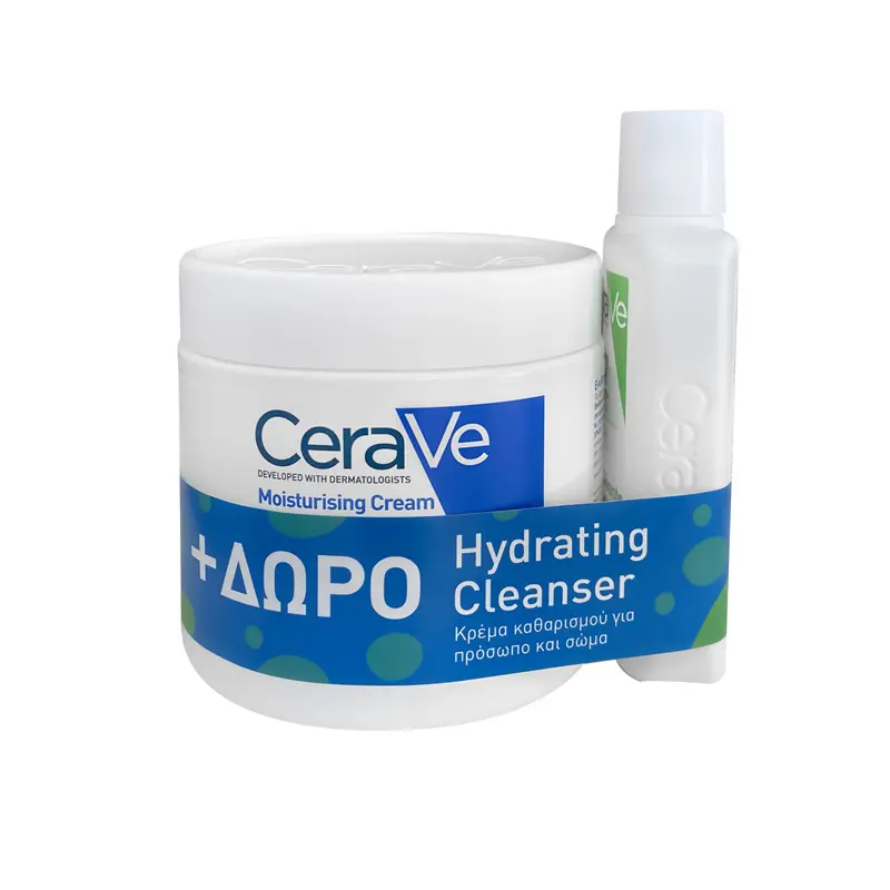 Cerave Cerave Moisturising Cream Ενυδατική Κρέμα 454gr & Δώρο Hydrating Cleanser Κρέμα 20ml