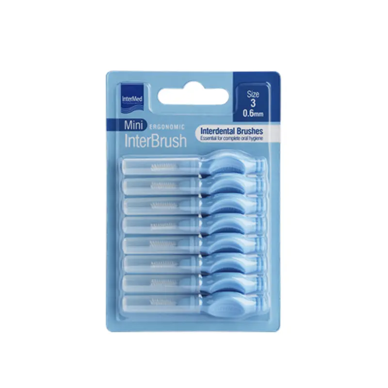 Ergonomic InterBrush Mini 0,6 Γαλάζιο, Μεσοδόντια βουρτσάκια για ολοκληρωμένο καθαρισμό της στοματικής κοιλότητας, 8 τεμάχια