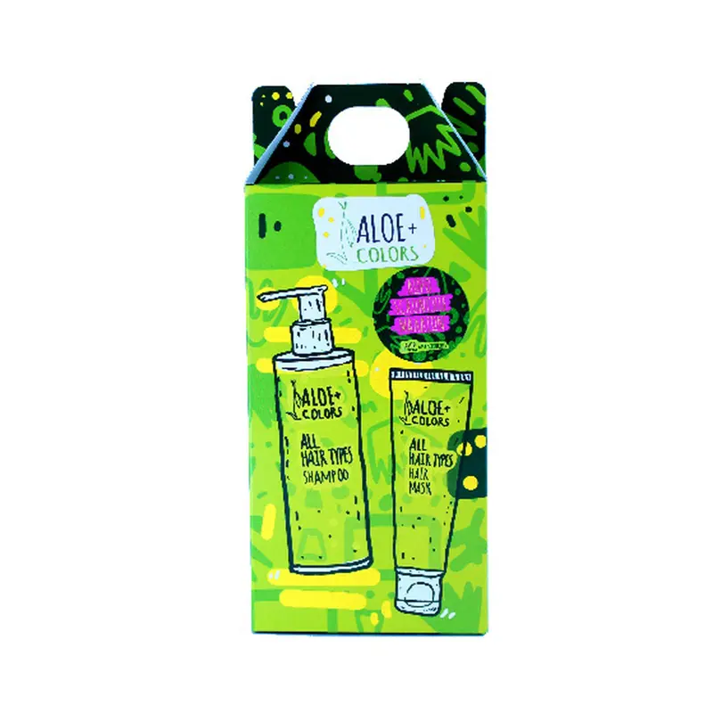 Aloe Colors Love is in the Hair Gift Set, All Hair Types Shampoo 250ml & Total Repair Hair Mist 100ml & ΔΩΡΟ Scrunchie PCP