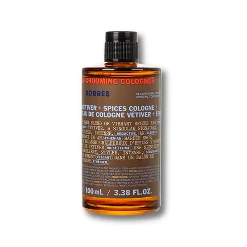 Korres Athenian Grooming Βέτιβερ + Μπαχαρικά Eau de Cologne, 100ml
