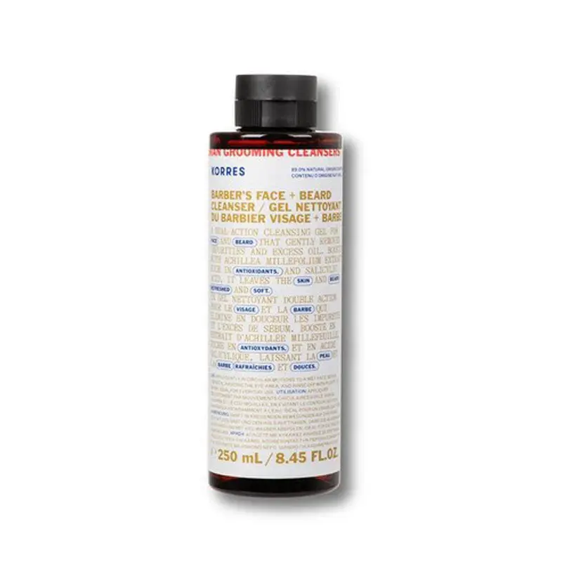 Korres Athenian Grooming Δροσιστικό Gel Καθαρισμού για Πρόσωπο + Γένια, 250ml