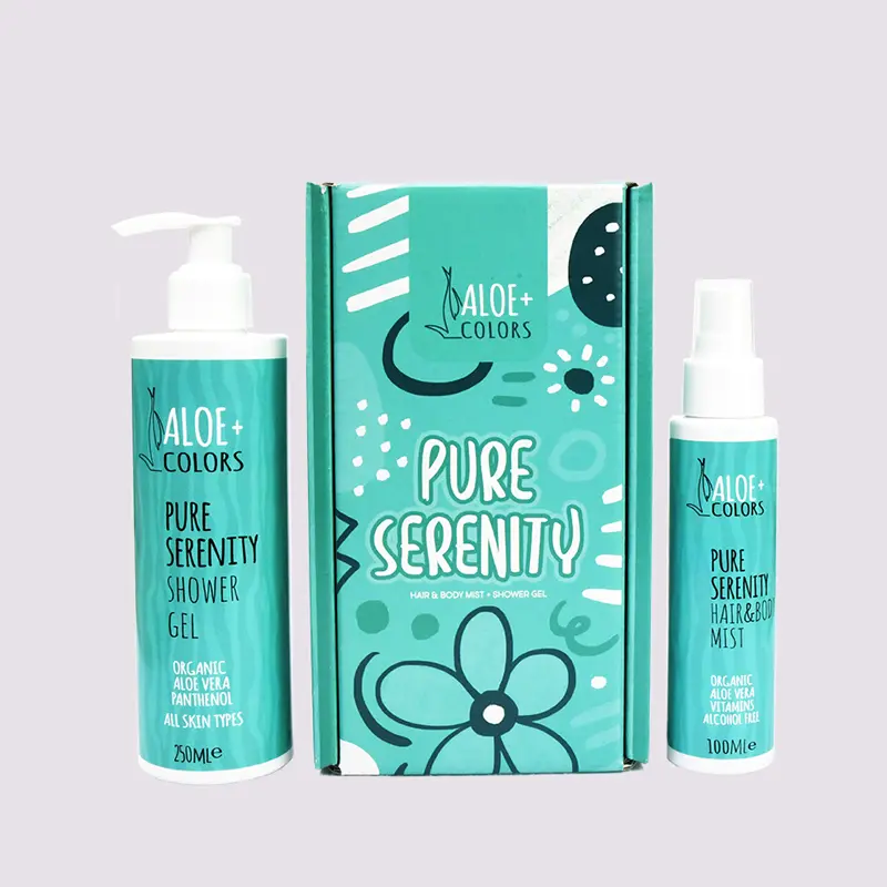 Aloe Colors Pure Serenity Gift Set 2022, Shower Gel 250ml & Hair+Body Mist 100ml