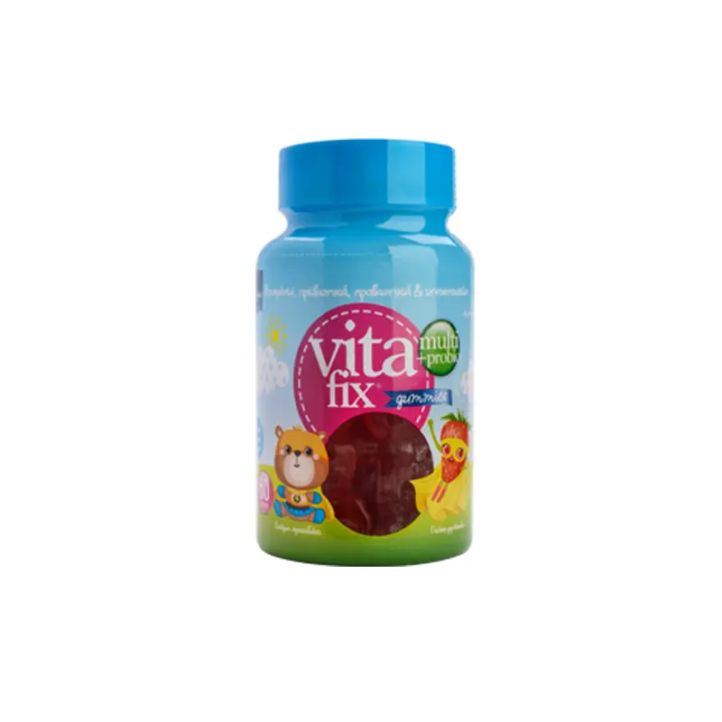 Vitafix Multi & Probio Gummies, Ζελεδάκια με 9 βιταμίνες, πρεβιοτικά, προβιοτικά & ιχνοστοιχεία, 60 ζελεδάκια