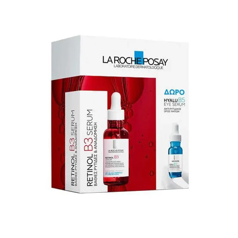 La Roche Posay Retinol B3 Serum Αντιρυτιδικός Ορός Με Ρετινόλη, 30ml Με ΔΩΡΟ HYALU B5 Eye Serum, 5ml