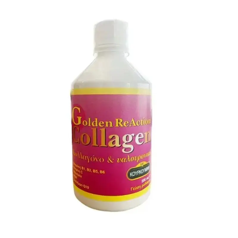 Medichrom Golden ReAction Collagen Κολλαγόνο, Κουρκουμίνη & Υαλουρονικό με Γεύση Ροδάκινο, 500ml