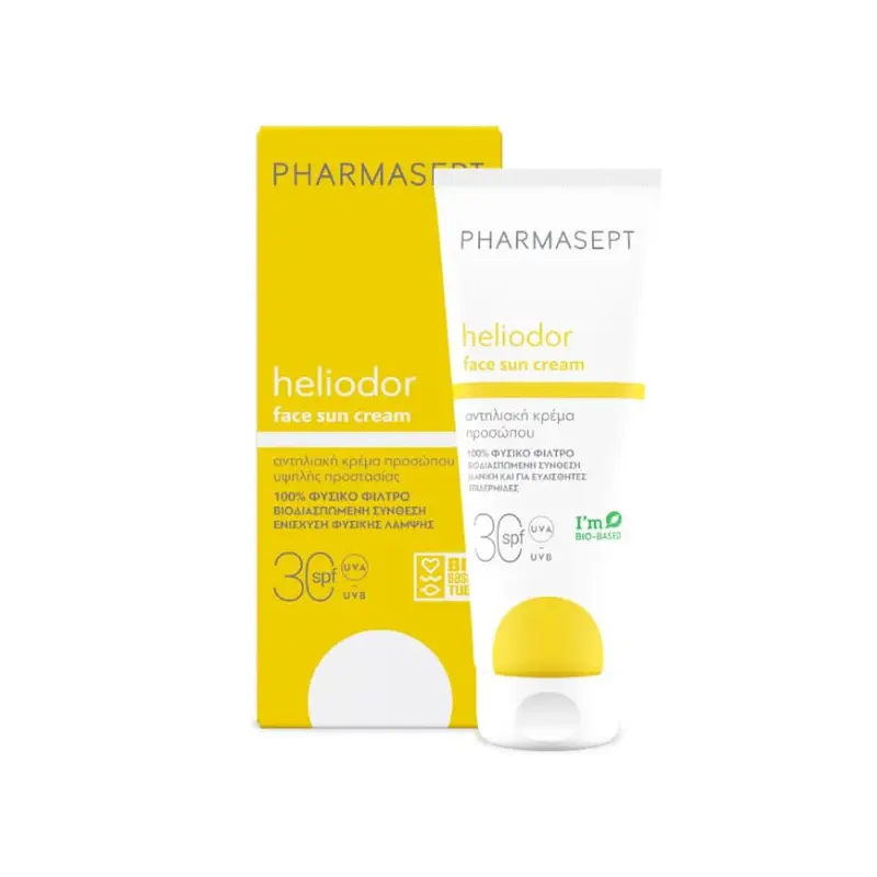 Pharmasept Heliodor Face Sun Cream spf30, Αντηλιακή κρέμα για πρόσωπο, ντεκολτέ & χέρια, 50ml
