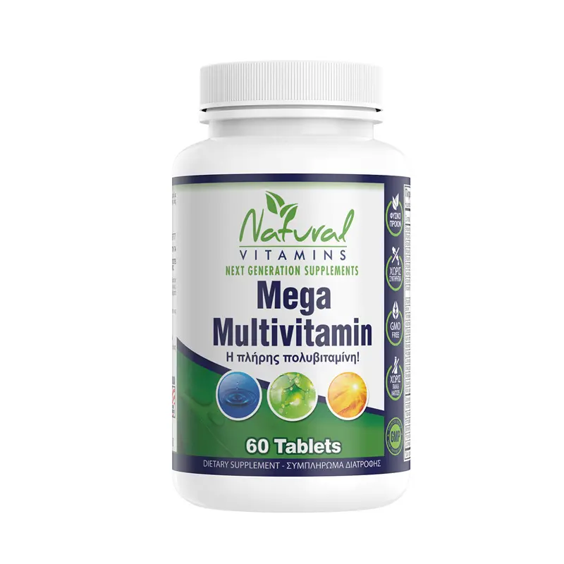 Natural Vitamins Mega Multivitamin, Η Πλήρης Πολυβιταμίνη, 60 ταμπλέτες