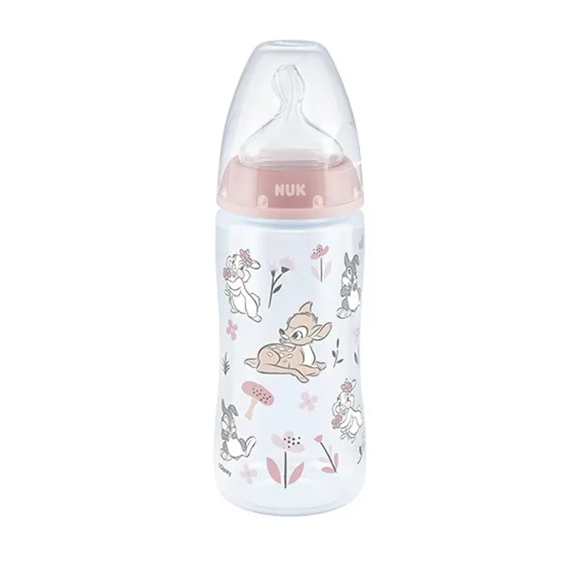 Nuk Disney Bambi Μπιμπερό First Choice+, Temp Control, με θηλή Σιλικόνης 6-18 μηνών, 300ml