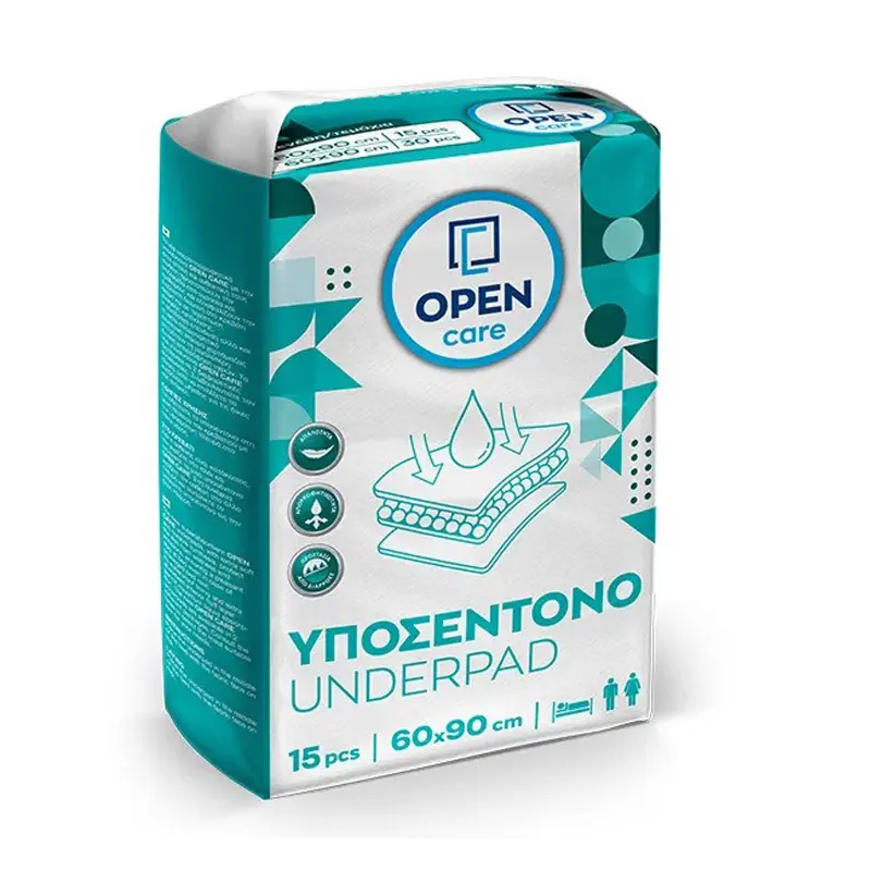 Open Care Υποσέντονα 60x90cm, 15τεμάχια