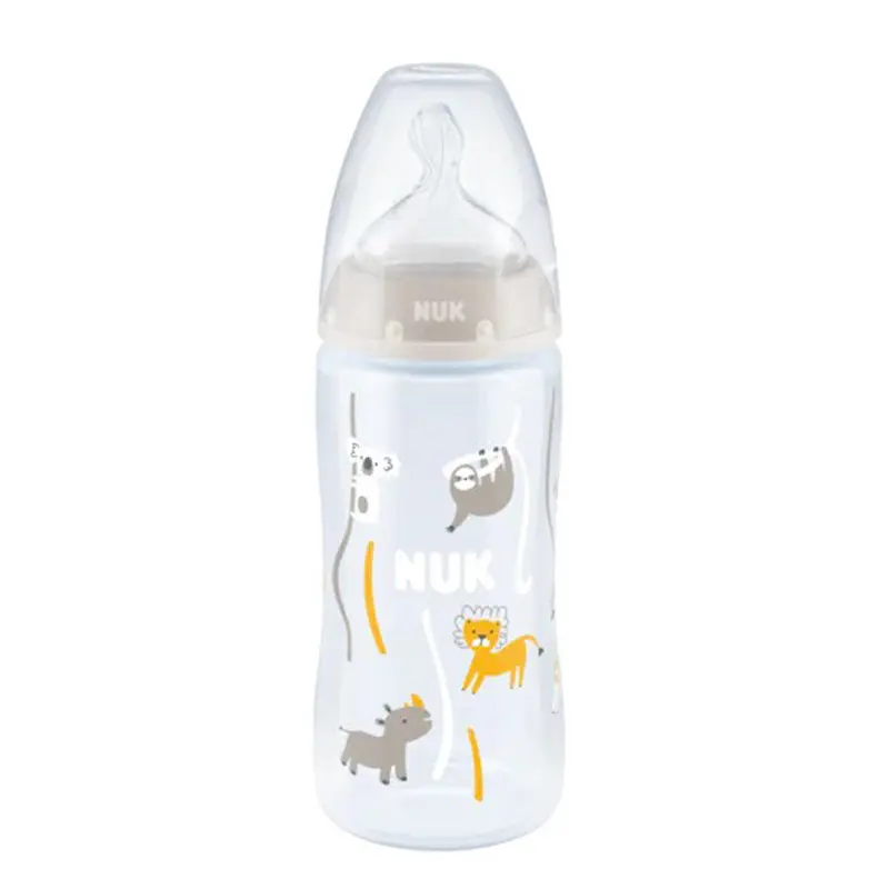 Nuk Μπιμπερό Πλαστικό First Choice+, Temp Control, με θηλή Σιλικόνης 6-18 μηνών, 300ml