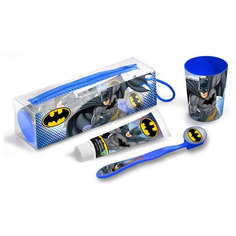 Lorenay Batman Dental Toilet Bag, Σετ Βουρτσίσματος Δοντιών, 4 τεμάχια