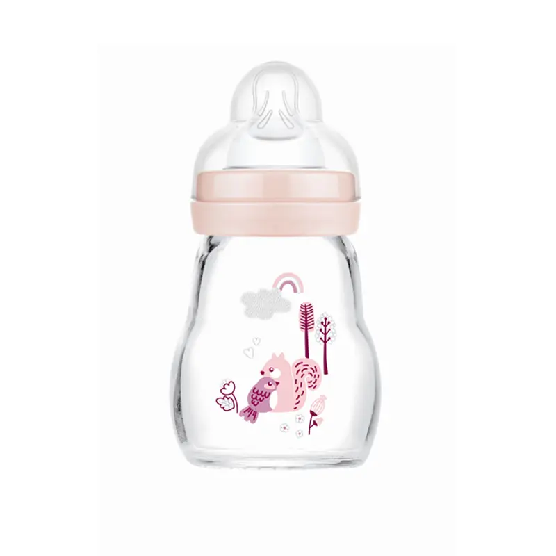 Mam Μπιμπερό Γυάλινο Feel Good 170ml, 0+ μηνών, Ροζ