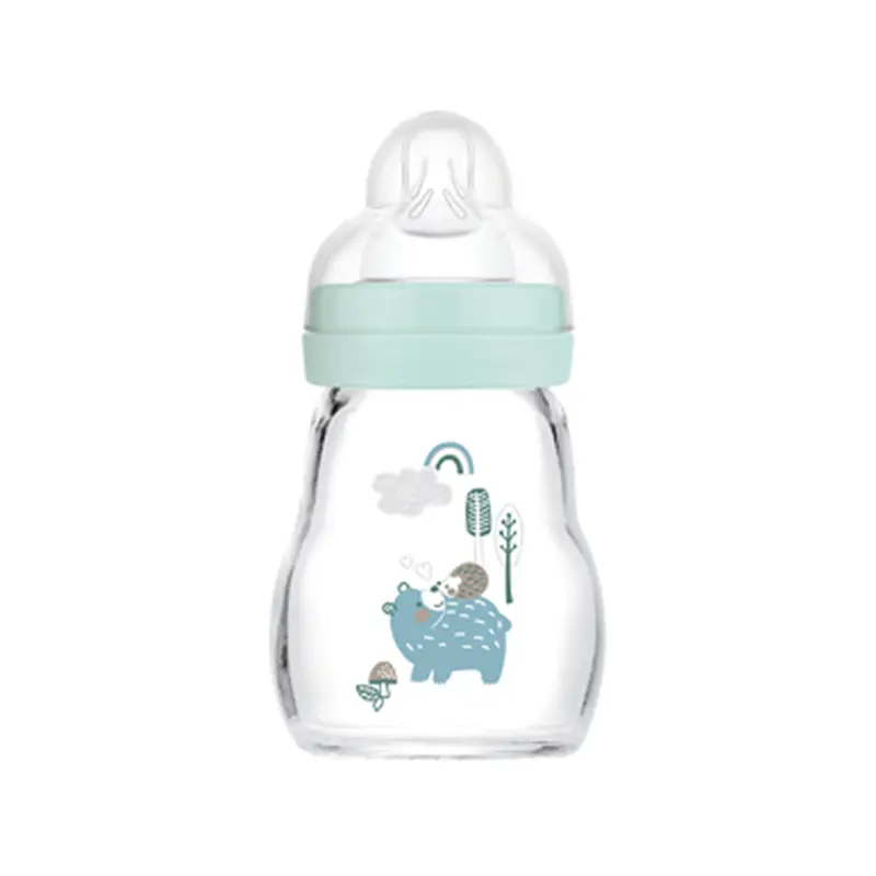 Mam Μπιμπερό Γυάλινο Feel Good 170ml, 0+ μηνών, Μπλε