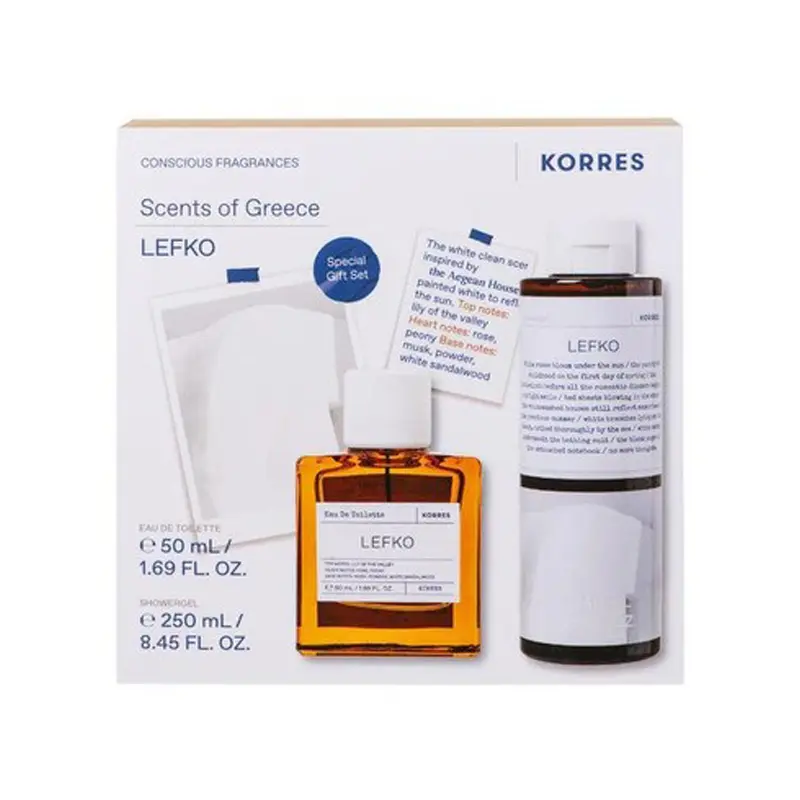 Korres Scents of Greece, Fragrance Set Lefko, Eau de Toilette 50ml & Shower Gel 250ml