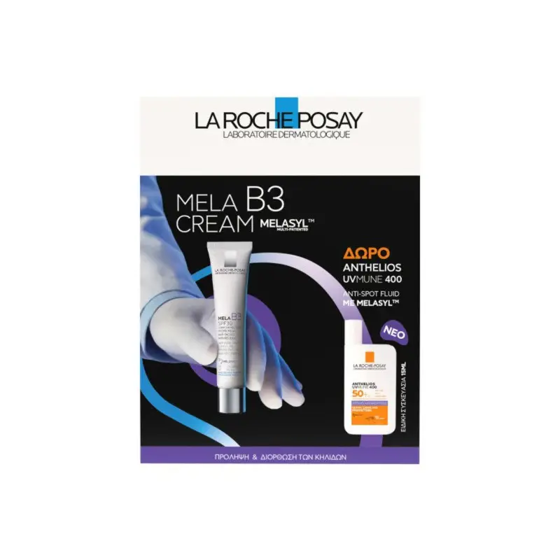 La Roche-Posay Mela B3 SPF30 Promo, Κρέμα Προσώπου κατά των Κηλίδων & Anthelios UVMUNE 400 Anti-Dark Spot Fluid spf50+ 15ml
