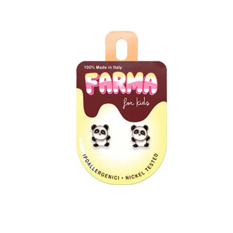 Farma Bijoux for Kids PS 970, Υποαλλεργικά Σκουλαρίκια Panda, 1 ζευγάρι