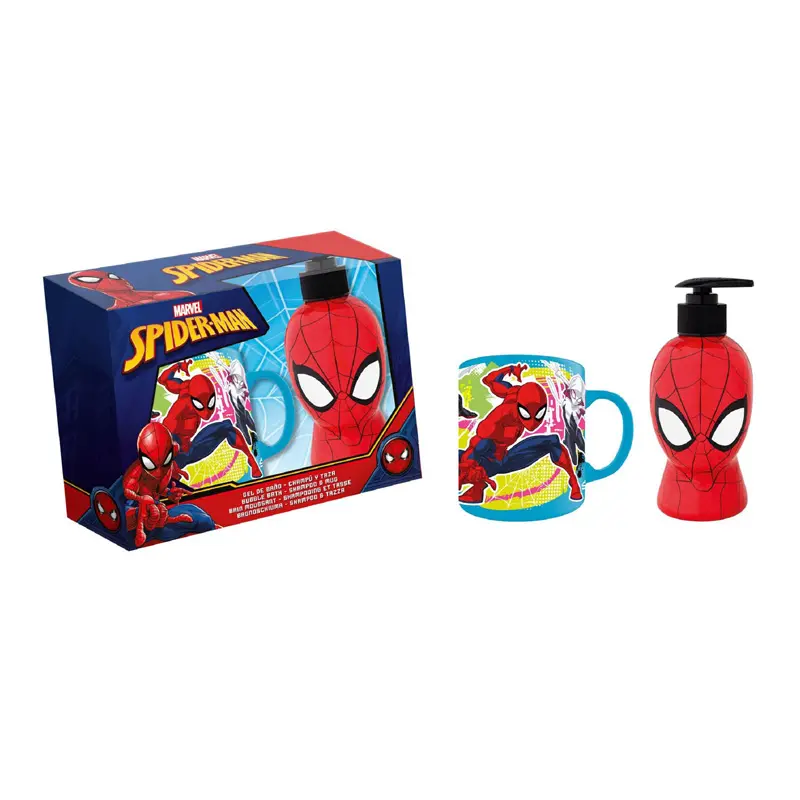 Lorenay Marvel Spiderman Gift Set, Σαμπουάν & Αφρόλουτρο, 300ml & Κούπα