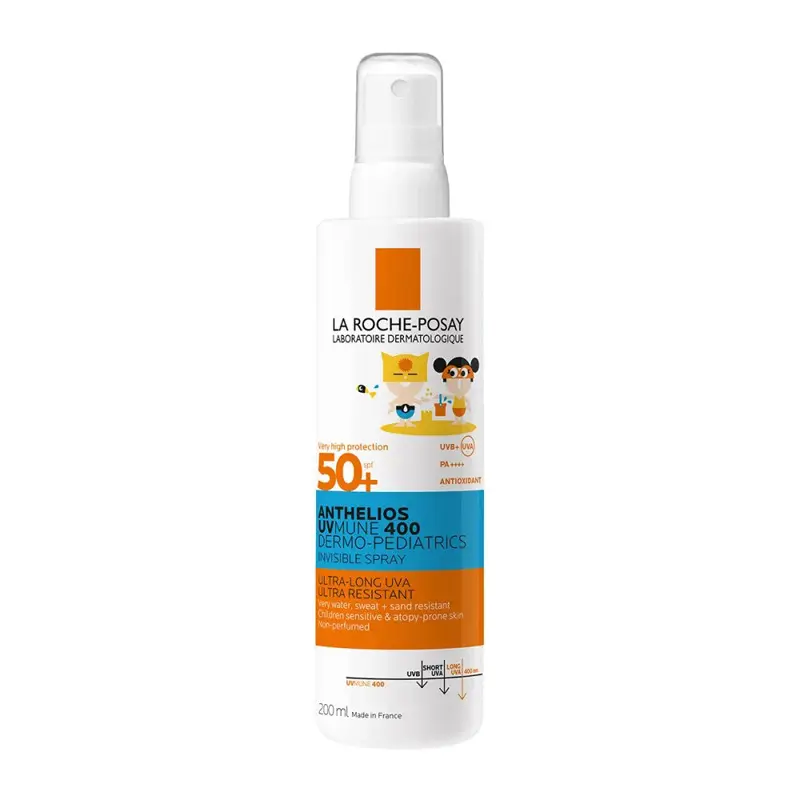La Roche-Posay Anthelios UVMUNE 400 Dermo-Pediatrics Invisible Spray SPF 50+, Αντηλιακό Σπρέι για το ευαίσθητο παιδικό δέρμα & με τάση ατοπίας, 200ml