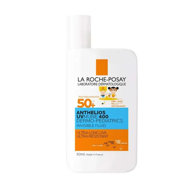 La Roche-Posay Anthelios UVMUNE 400 Dermo-Pediatrics Invisible Fluid SPF 50+, Παιδικό Αντηλιακό για το ευαίσθητο παιδικό & με τάση ατοπίας δέρμα, 50ml